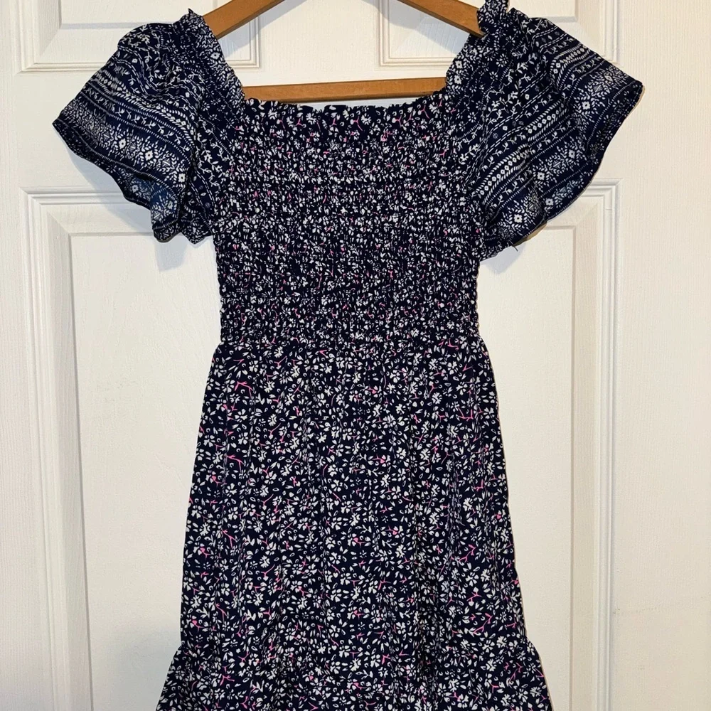 Japna Blue and Pink Patterned Kids Romper